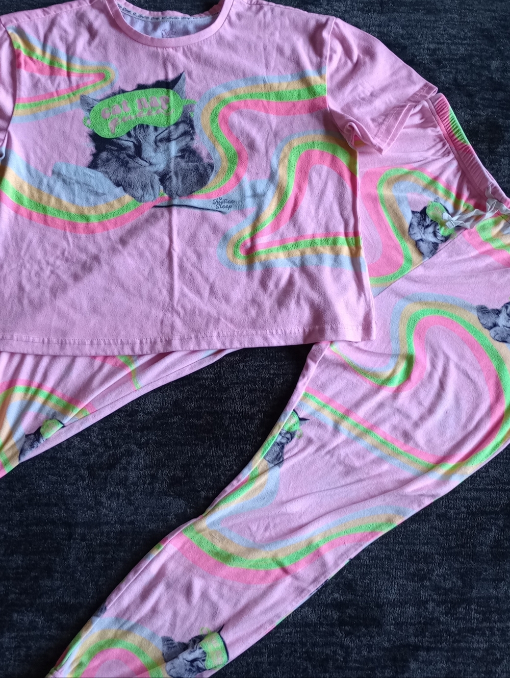 Justice Cat Nap Queen Pajamas Set (SIZE 12/14P)